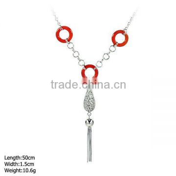[XL-96]9 25 Silver Necklace, Silver Necklace with Red Agate