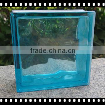 Blue glass block with ISO$CE