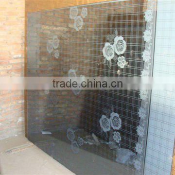 Decorative glass--deep-etched pattern glass
