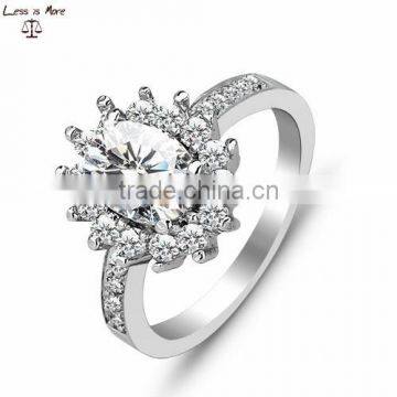 Round-cut CZ and Diamond Engagement Ring 2015 Jewelry