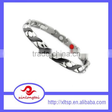 Cool design mens titanium magnetic Infrared germanium negative ion bracelet