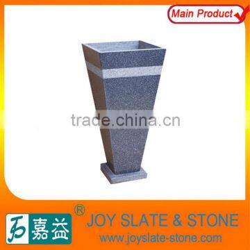 Delicate flower pot decorations by granite and marble