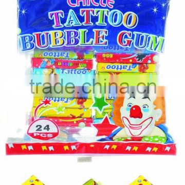 Tattoo bubble gum in printed bag(candy chewing gum)