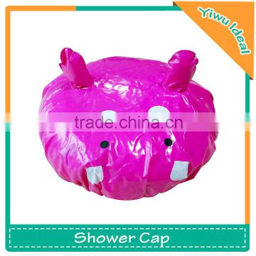 Waterproof Hippo Plastic Hotel Ear Shower Cap