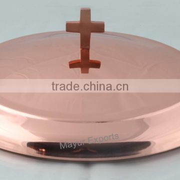 Stainlesss Steel Copper Plated Bread Plate Cover