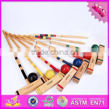 2016 Outdoor or indoor children 6 group of wooden professional croquet W01A169