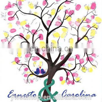 Our Love Tree Fingerprint Canvas Painting Wedding Guest Book