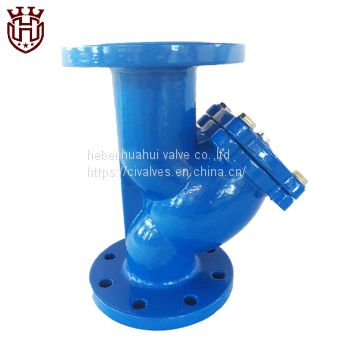 DIN3202 F6 ductile iron double flange Y striner