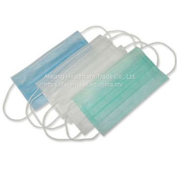 China factory Hospital Disposable 3 ply non woven ear loop masks Protection Flu Virus Prevention Medical Nurse Dust Mask