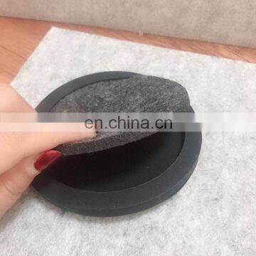 Customized 10cm Silicone Drink Coasters with Absorbent Soft Felt Insert