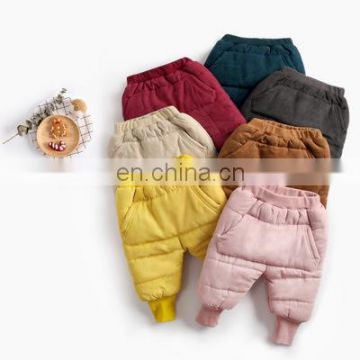 Children's cotton trousers winter new small and medium-sized children thickened baby big PP pockets children's clothing boys