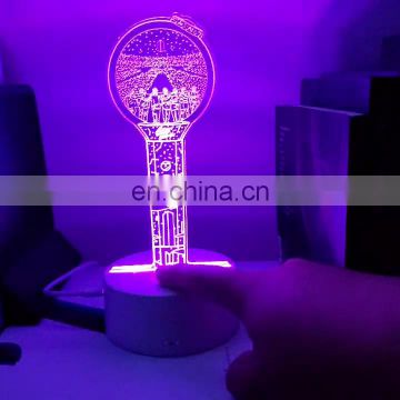 Cool 3D New World Game Lamp 7 Colors Change Led Night Light