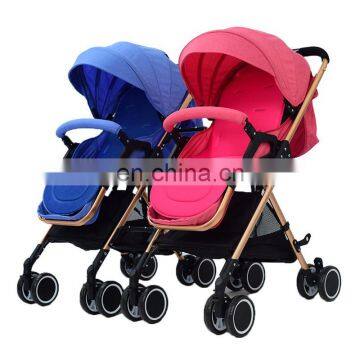 Detachable double baby stroller lightweight baby stroller 2 in 1