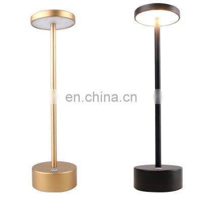 Amazon Top Sell Rechargeable LED Dining Lamp Metal Modern Nordic Hotel Bedroom Adjustable Table Lamp