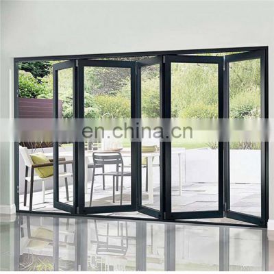 Modern high quality thermal break double glazing bifold doors aluminium glass folding patio