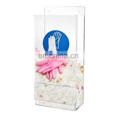 Clear Acrylic Hairnet Dispenser Plastic Storage Standing/Wall Mount Acrylic Hair Net Container for Laboratory