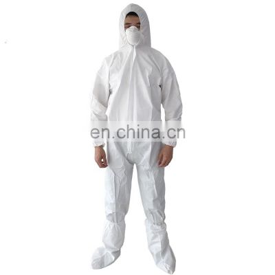 Disposable Waterproof Coverall with hood and boot for oil and gas