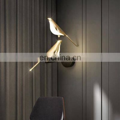 Wholesale Fashion Decoration Indoor Black Gold Aluminum Acrylic Iron Living Room LED Modern Wall Lamp