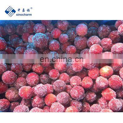 Sinocharm BRC-A approved New Crop  IQF waxberry Whole  Frozen chinese yangmei