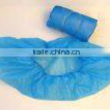 Cheap home use Plastic Disposable CPE PE shoe cover elastic shoecover blue