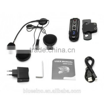 BT-S1 1000m Interphone Bluetooth Motorcycle Motorbike Helmet Intercom Headset FM(78.5-108HZ)