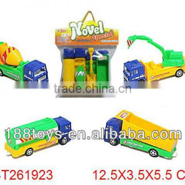 2013 new! plastic pull back toy construction truck for kids