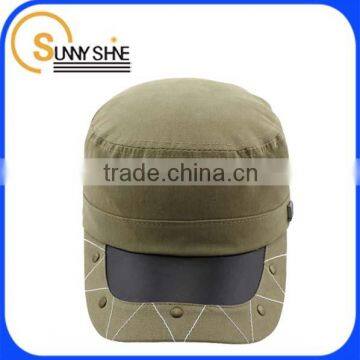 Sunny shine 2014 fashion custom curved brim military baseball cap