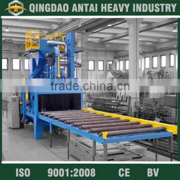 Q69 Steel plate continuous conveyor blast cleaning machine
