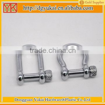 Yukai Zinc alloy shackle clasp,zinc alloy hardware shackle for survival bracelet