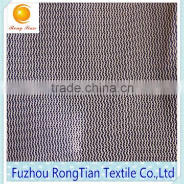 Fast-drying white polyester knitting curved lines fabric for laundrty bags