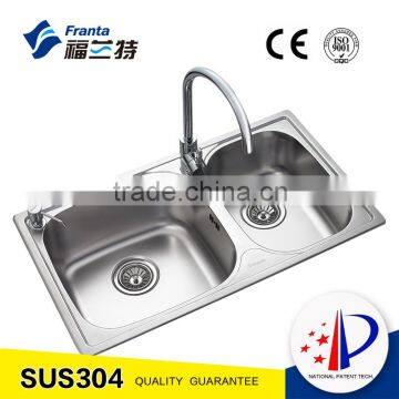 utility stainless double vessel kitchen sink
