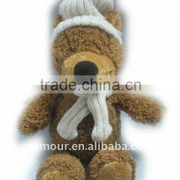 Stuffed Bear with hat and scarf