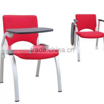 red facbric School chair with writing pad,China