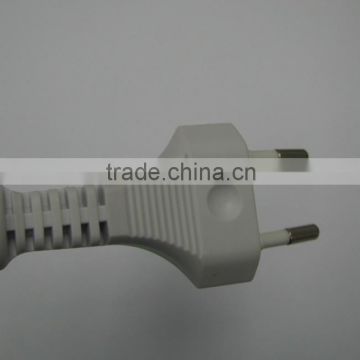 Europe standard 2.5A 250V white VDE rubber cable plug