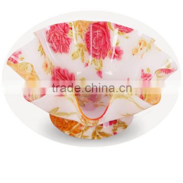 2015 fashional high foot round transparent acrylic fruit plate dry fruit plate