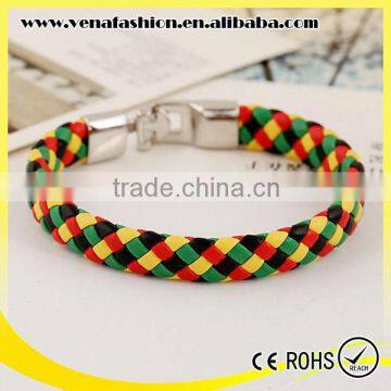 braided leather bracelet for girls, color leather bracelets