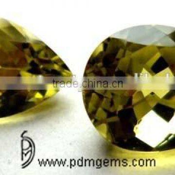 Lemon Quartz Gemstone Pear For Silver Ring From Manufacturer/Wholesaler
