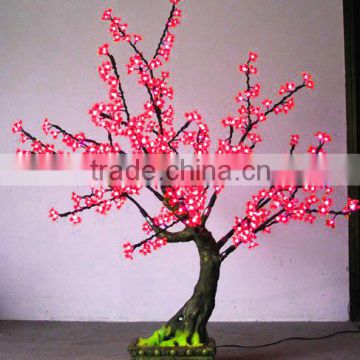 new led decorative bonsai cherry tree wedding decoration artificial fake cherry blossom tree