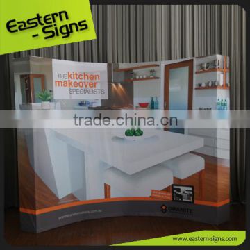 High Impact Tension Fabric Full Color Pop Up Display Stand Banner