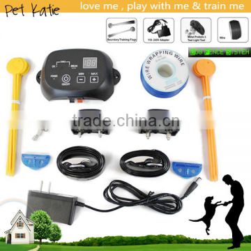Underground Pet Fence Waterproof Rechargeable 2 Dogs Training Shock Collar