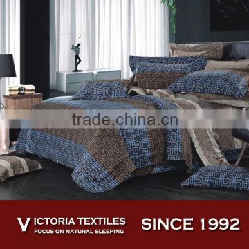 nave bule color reactive printed cotton bedding comforter cover sets 100 cotton