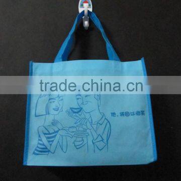 Navy blue shopping bag with image printing