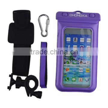 2016 Purple Bicycle Waterproof Phone Case Bag