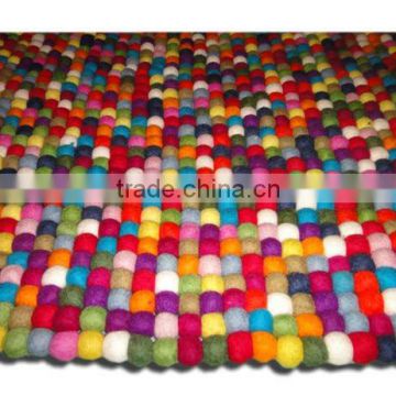 Rectangle Felt Ball Carpet/ Rug/Teppich