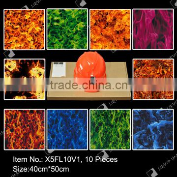 Liquid Image NO.X5FL10V1 fashion flame patterns water transfer printing film hydrographic film hydro dipping film 40x50 Packag