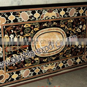 Dining Black Marble Table For Home Decoration, Rectangle Table top
