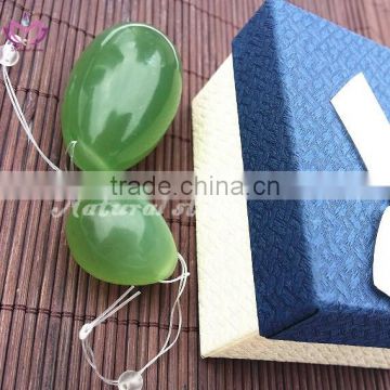wholesale kegel balls natural jade eggs kegel eggs for women vaginal exercise drilled jade yoni eggs