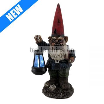 17 inch walking fred zombie gnome garden polyresin gnome