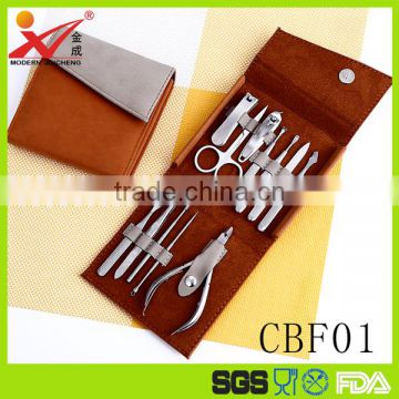 Factory price hot sale promotional gift manicure set nail clipper beauty set with beautiful case