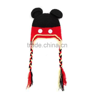 2015 new hot selling baby winter hat with braid